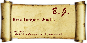Breslmayer Judit névjegykártya